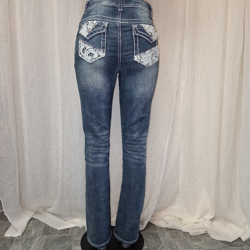 CATO premium Classic Blue Boot Cut Women's Jeans Size  8 - Picture 9 of 16